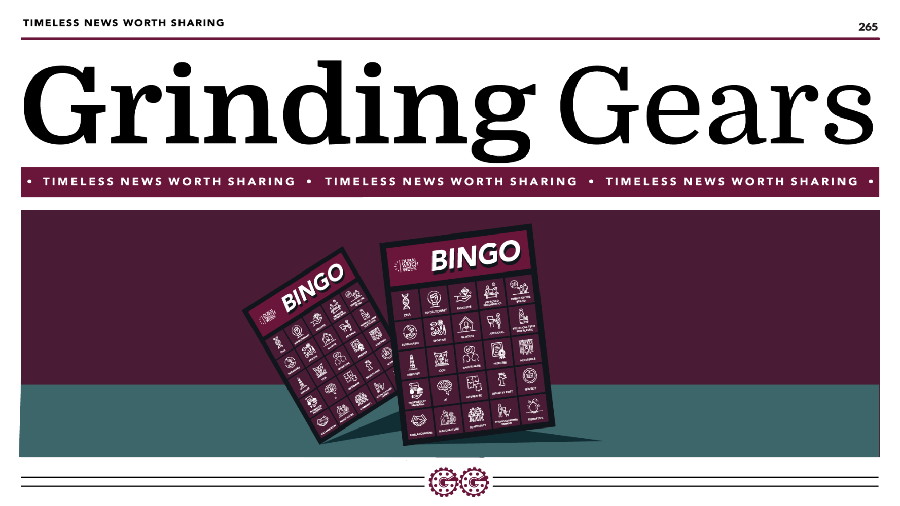 Grinding Gears: Your Official Dubai Watch Week Bingo Card
